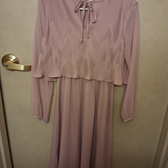 ricardo Dresses & Skirts - Elegant Long Sleeve Pink Dress
